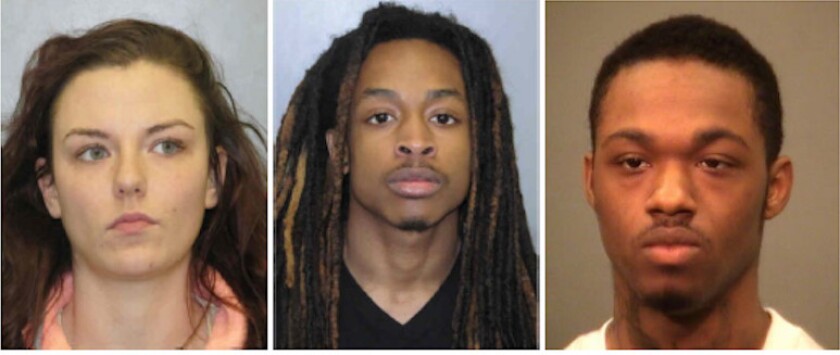 From left: Bobbie J. Ollom, Joshua T. Anderson and Christopher C. Parker | Joliet police