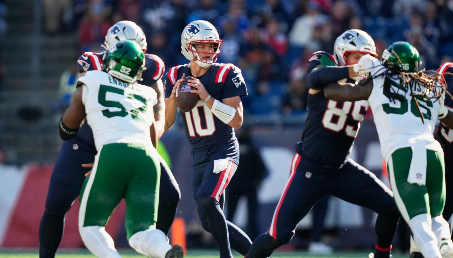 Bears' next opponent: Patriots top Jets 26-19 behind Drake Maye's 3 TD passes