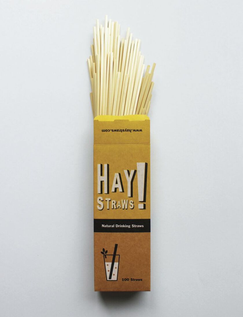 This photo shows a box of pasta drinking straws sold by Hay! Straws. Non-plastic straws come in a range of materials and can make great gifts for the holidays. | AP Photo/Hay! Straws