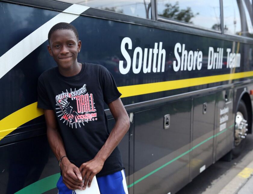 DeSonni Hardge wanted to be part of Chicago’s South Shore Drill Team since he was six years old. | Kevin Tanaka/For the Sun Times