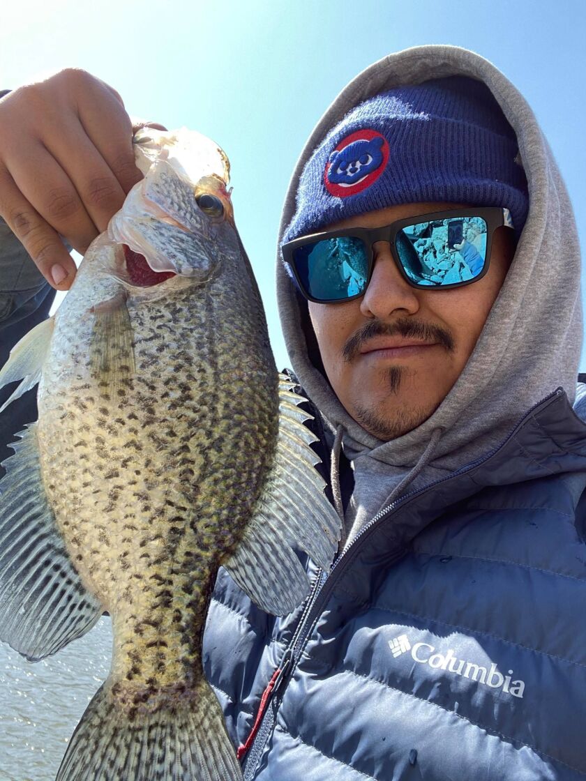Adrian Medina with a nice crappie from the Chain O’Lakes. Provided photo