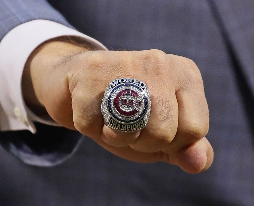 The Cubs’ World Series ring | Jonathan Daniel/Getty Images
