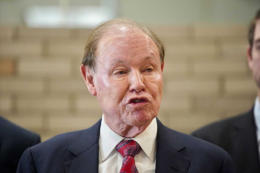 Dan Webb talks to reporters Monday after a Cook County judge ordered the release of Webb’s full report into his investigation of the procedural miscues and public misstatements about Jussie Smollett’s case made by State’s Attorney Kim Foxx and her top staff.