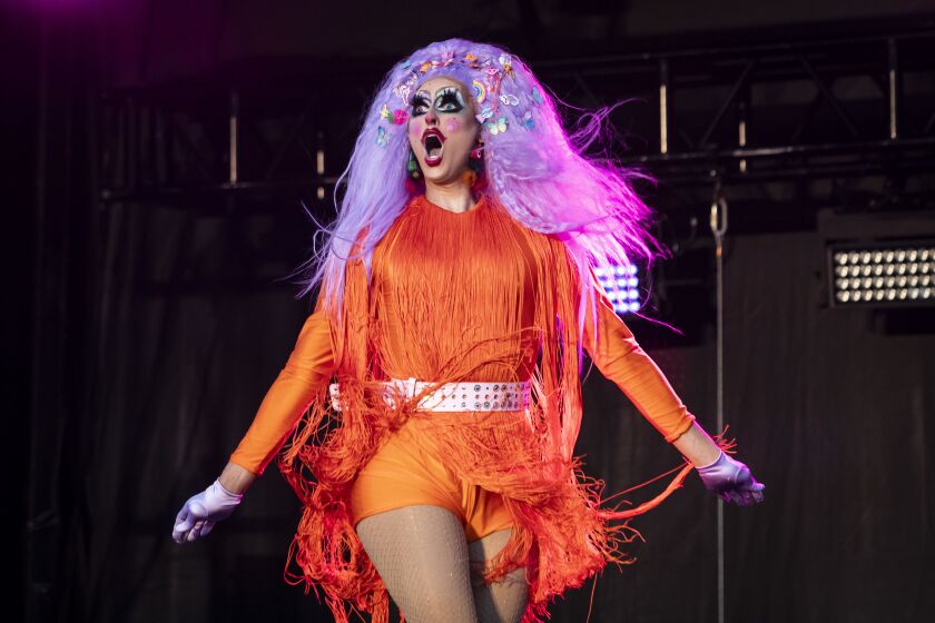 Crystal Methyd performs during Drive ‘N Drag presented by Voss Events at Soldier Field, Friday night, Aug. 7, 2020.