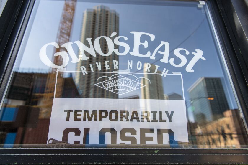 Gino’s East - River North at 500 N. LaSalle Dr. was temporarily closed during the coronavirus pandemic.