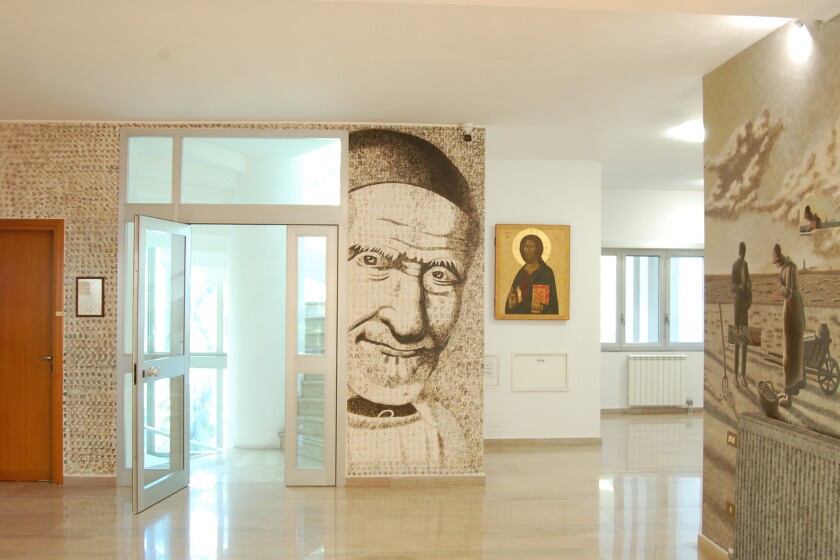 Elder painted this version of St. Vincent DePaul in Rome in 2000.