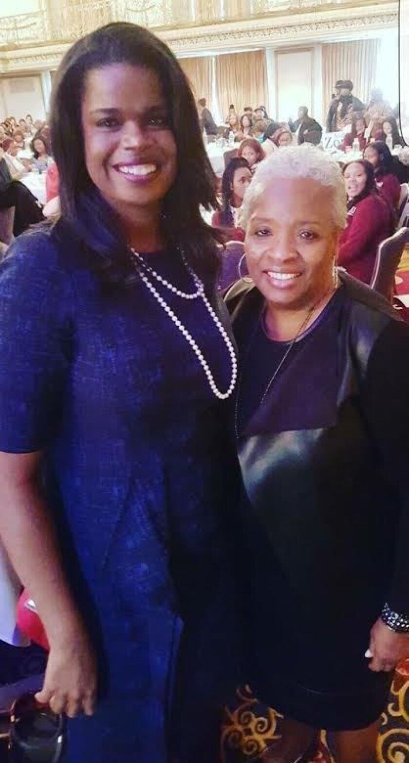 Desiree L. Tate (right) and Cook County State’s Attorney Kim Foxx. | Provided photo