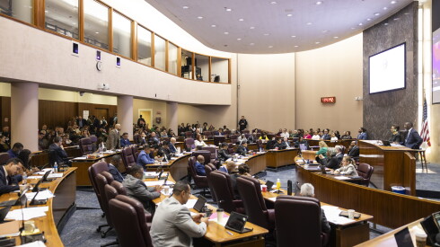 Mayor Brandon Johnson presides over a Chicago City Council meeting at City Hall, Wednesday, Sept. 23, 2026.