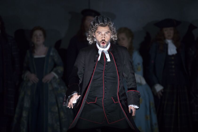Adrian Sampetrean as Raimondo Bidebent in the Lyric Opera of Chicago production of “Lucia di Lammermoor.” (Photo: Todd Rosenberg/Lyric Opera of Chicago)<strong> <br></strong>