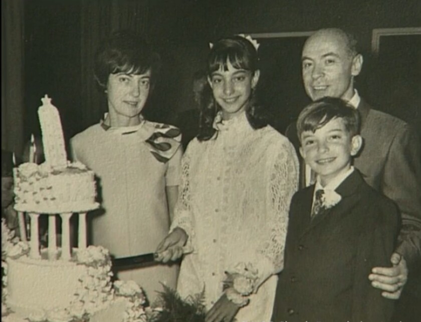 Elizabeth and Dr. Armin Meller with their children, Janet and Steven, at Janet’s Bat Mitzvah.