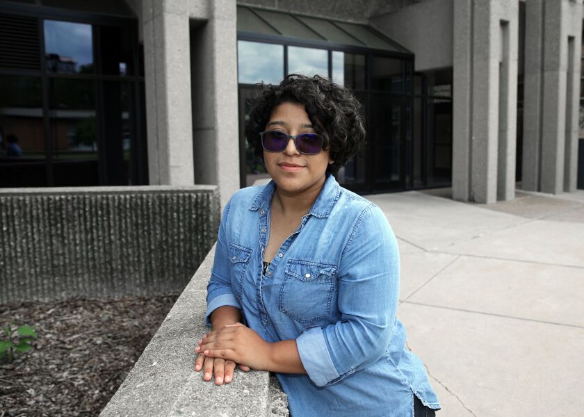 Northeastern University student Azalia Martinez was fearful we she heard about the end of DACA. But now she’s determined to fight. | Kevin Tanaka/For the Sun Times