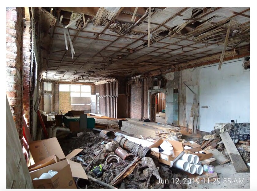 This is how the Corliss Avenue property looked inside during an inspection in June — a month after rehab work was supposed to have been completed.
