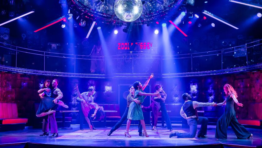 The cast of the Drury Lane Theatre production of “Saturday Night Fever.” (Photo: Brett Beiner)