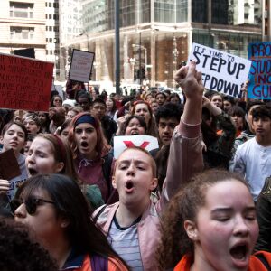 Students marched to Federal Plaza in protest of gun violence. | Erin Brown/Sun-Times