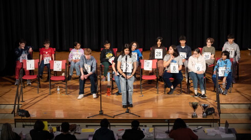 Chicago-area students take part in the Chicago Public Schools Citywide Spelling Bee Championship at Alexander Graham Bell Elementary School on Thursday, March 12 at 3730 N. Oakley Ave.