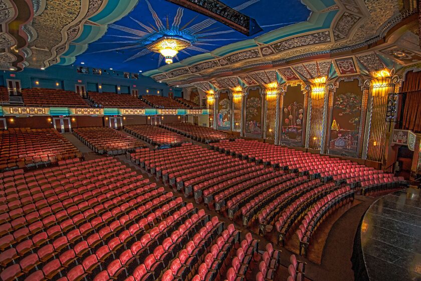 The interior of Aurora’s Paramount Theatre, as seen from the stage. (Photo: Courtesy of the Paramount Theatre)