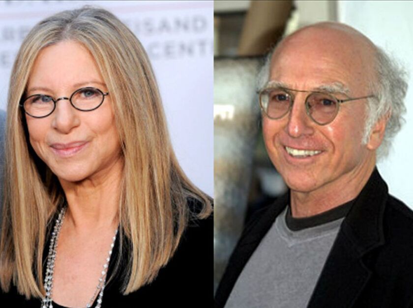 Barbra Streisand and Larry David | File photos