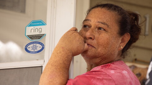 West suburban Cicero residents Rose and Jose Mora recount their neighbor being arrested by U.S. Immigration and Customs Enforcement outside their home, Tuesday, Sept. 9, 2025.