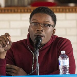 Ja’Mal Green speaks at a West Side mayoral candidates forum Saturday, Nov. 10, 18. | Tyler LaRiviere/Sun-Times