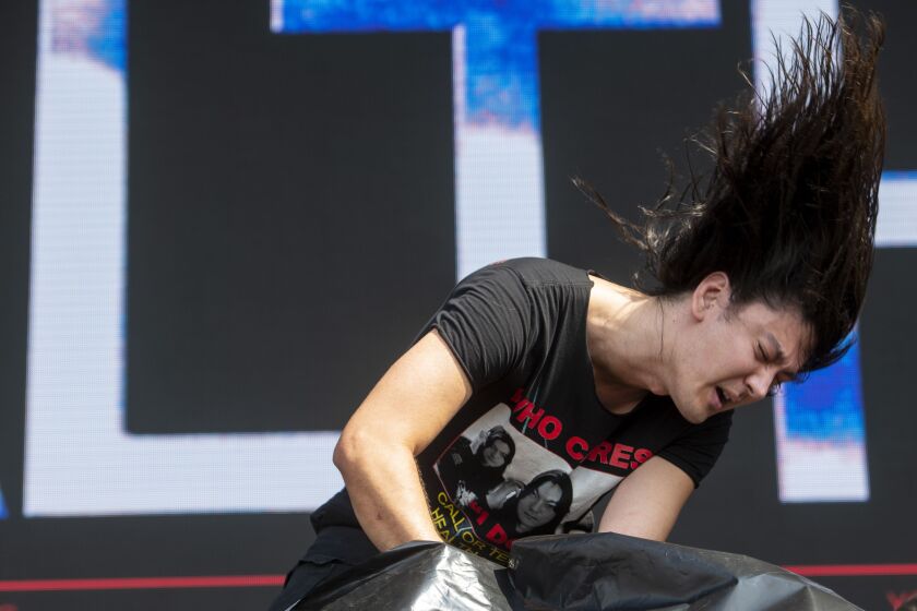 Health performs at the Riot Stage on day 4 of Riot Fest.