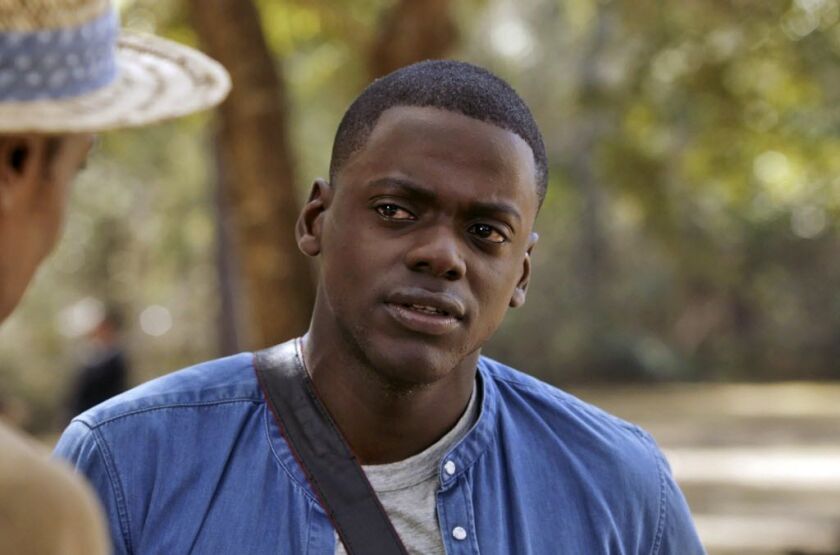 Daniel Kaluuya in a scene from “Get Out.” Kaluuya was nominated for an Oscar for best actor on Tuesday, Jan. 23, 2018. | Universal Pictures via AP