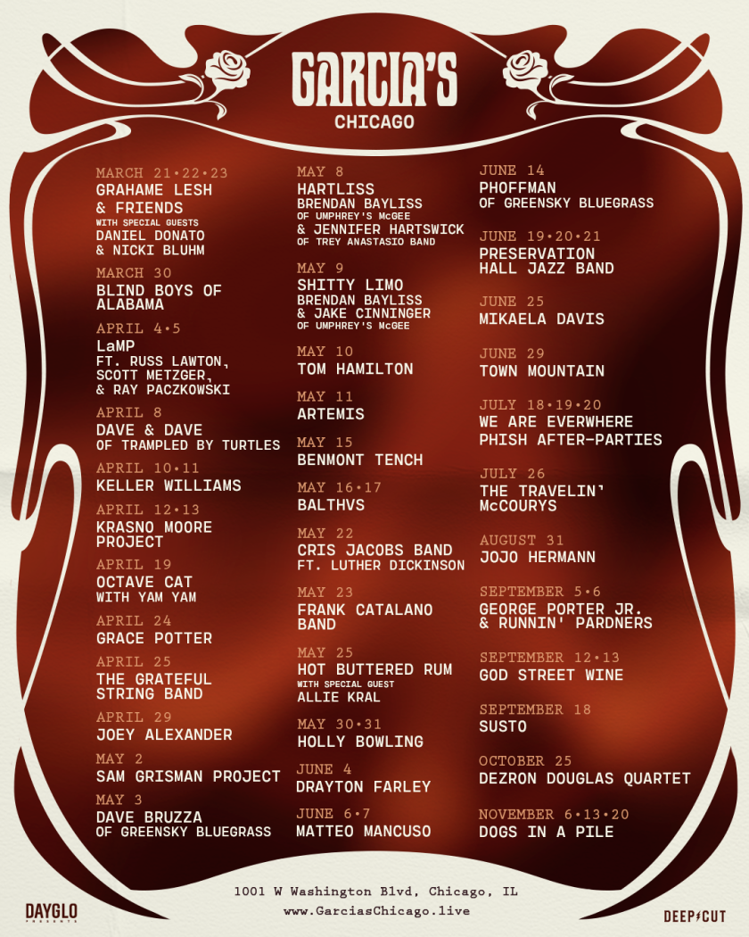 Garcia's Chicago Inicial Music Line -Up 2025.