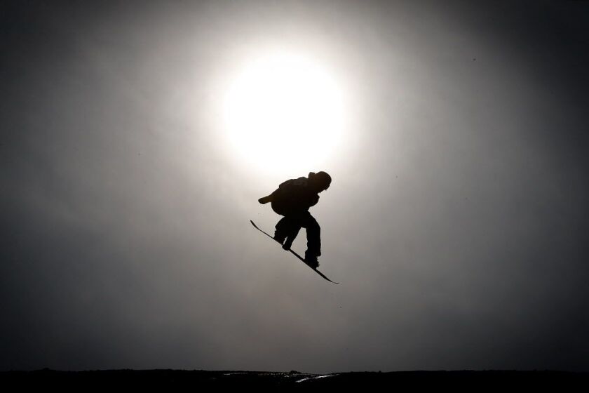 Mons Roisland of Norway in action during the 13th World Snowboard Tour at Nanshan ski resort on Sunday in Beijing, China. | Lintao Zhang/Getty Images