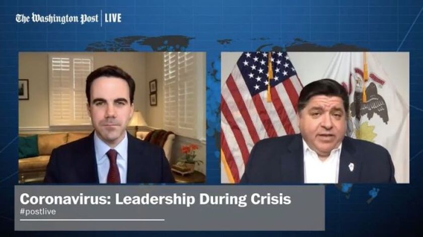 Gov. J.B. Pritzker speaks with Washington Post reporter Robert Costa about President Trump and the coronavirus outbreak.