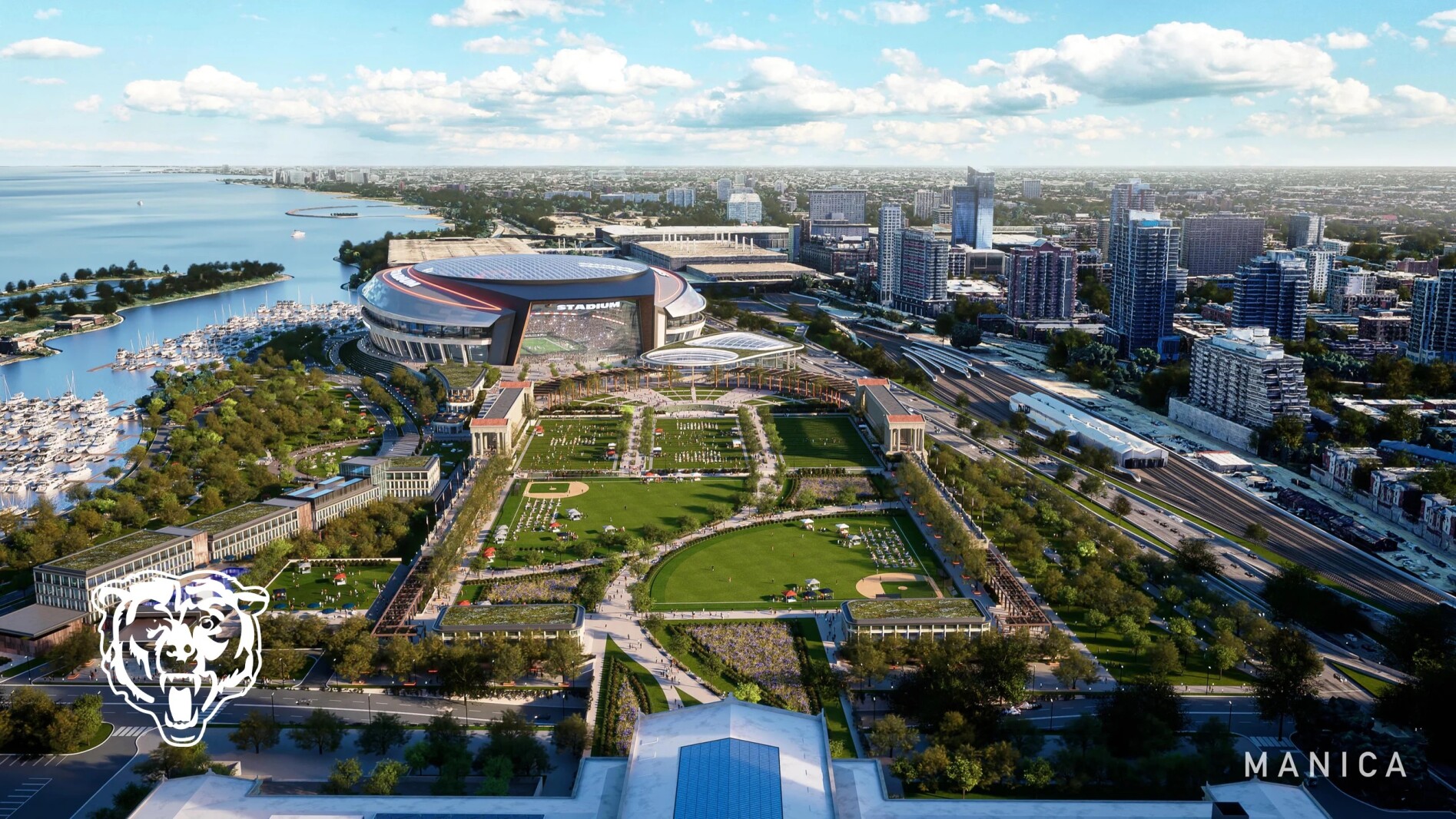 Renderings of proposed Bears stadium - Chicago Sun-Times