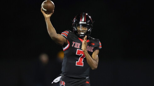 Bolingbrook's Tyson Ward (7) passes against Lockport during the Class 8A playoffs.