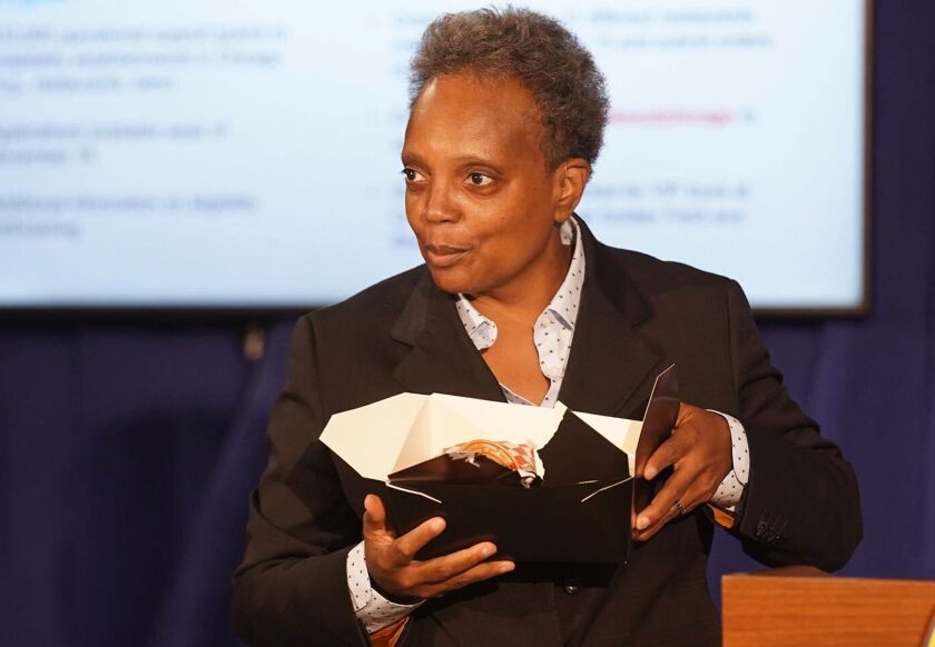Mayor Lori Lightfoot held a news conference Thursday to discuss additional assistance for struggling bars and restaurants during the coronavirus pandemic.