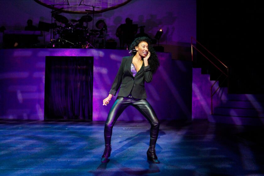 Ariel Williams performs Janet Jackson’s “Control” in “The Women of Soul” revue at Black Ensemble Theater. | Alan Davis Photo