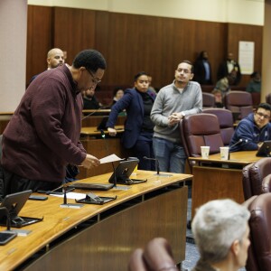 Ald. Jason Ervin (28th) calls for a Chicago City Council meeting to be adjourned due to lack of attendance Monday at City Hall.