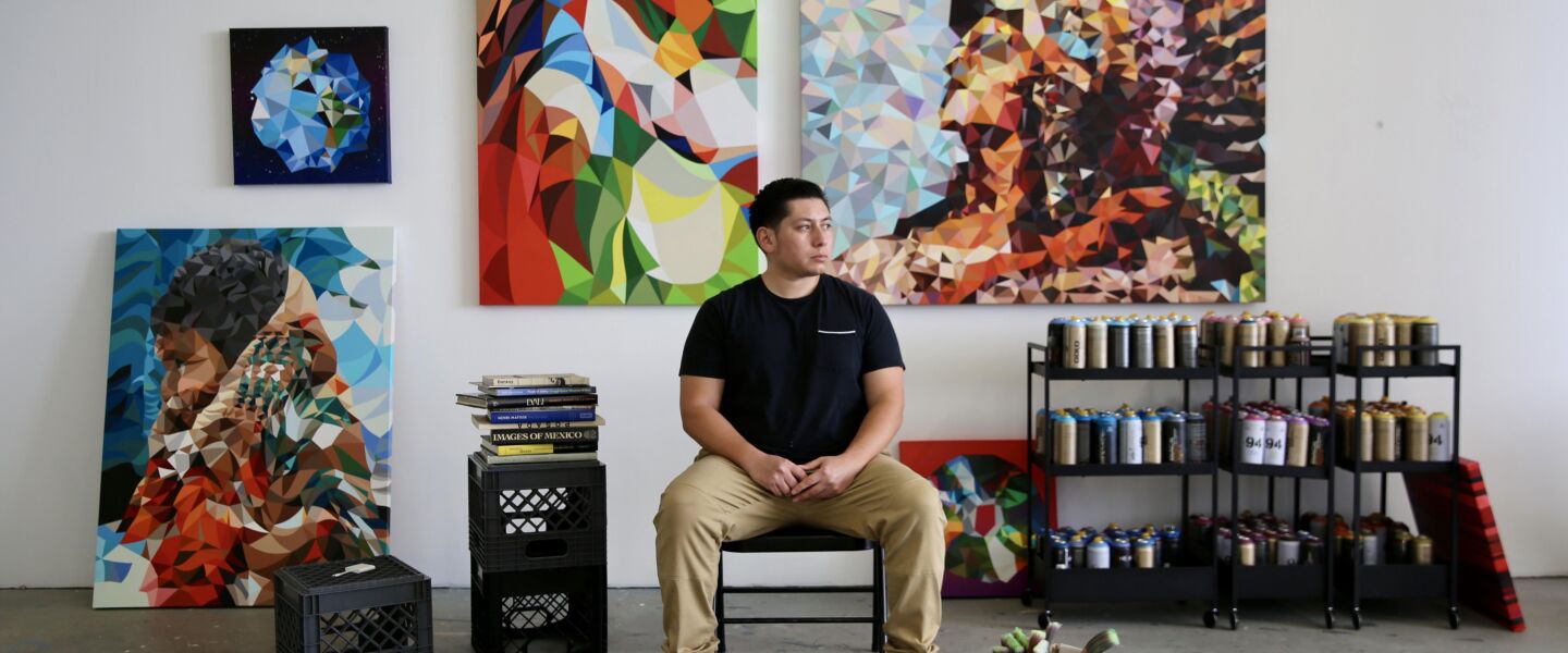 Artist Mauricio Ramirez at his studio at Mana Contemporary in Pilsen.
