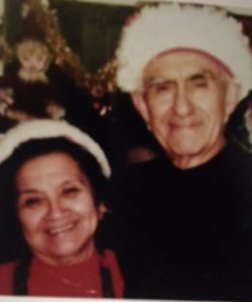 Lois and Daniel Ontiveros celebrating the holidays. | Family photo