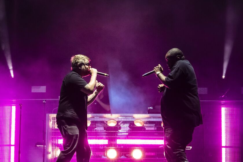 El-P and Killer Mike, of Run the Jewels, perform on Day 3 of Riot Fest.