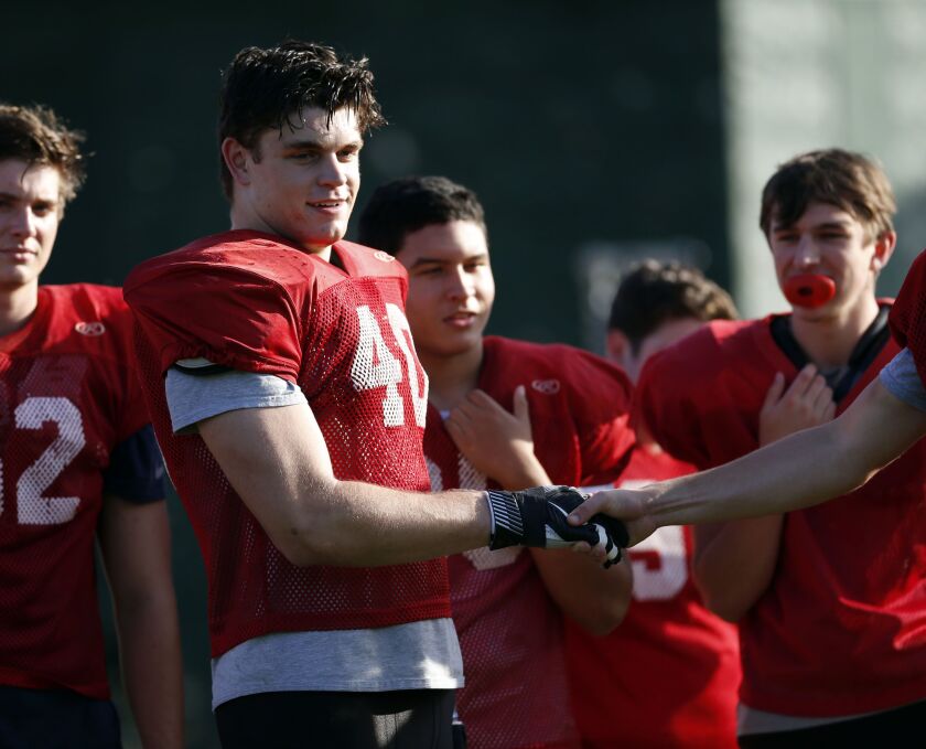 Benet’s Jacob Snell at practice.