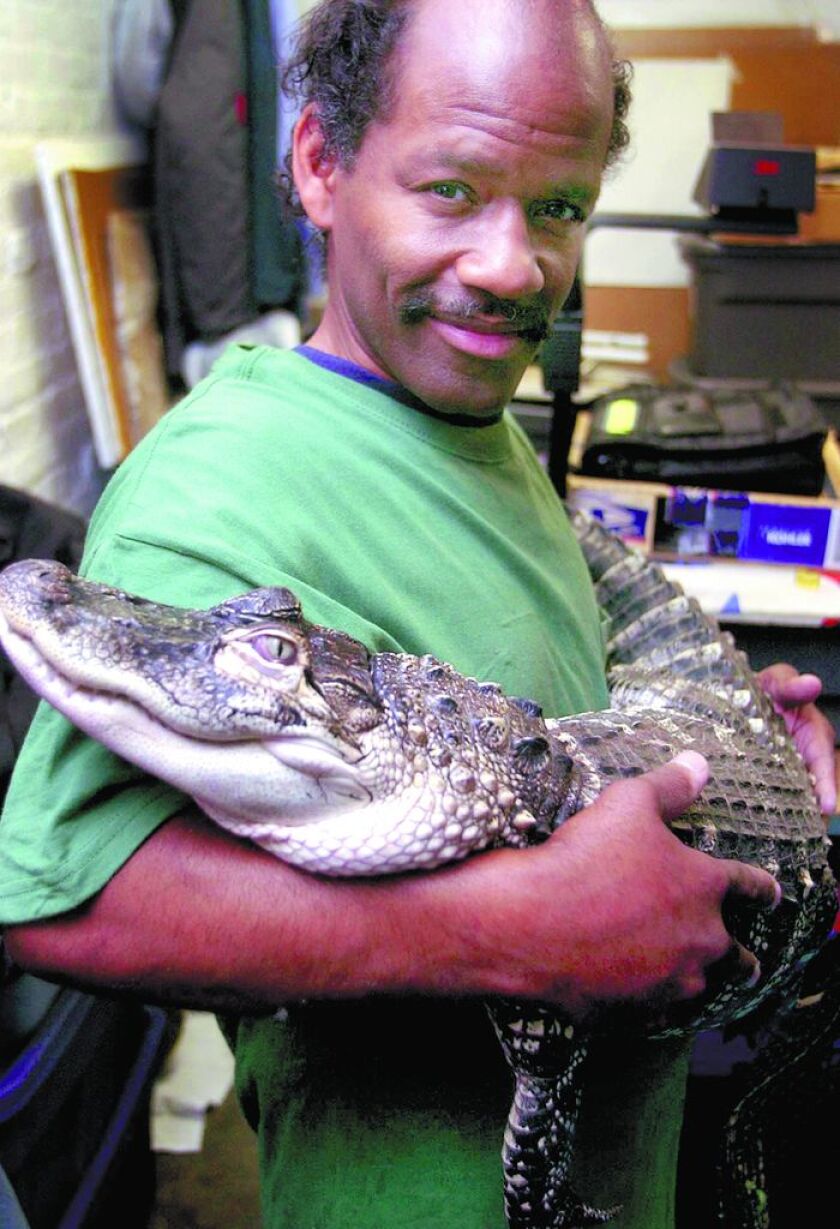 Chris Deese of Evanston with his alligator.