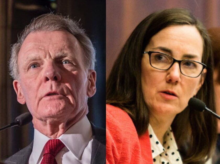 House Speaker Michael Madigan, left, in 2015. File Photo.| Rich Hein/Sun-Times; State Rep. Kelly Cassidy, right, speaks at a hearing last year. File Photo. | James Foster/For the Sun-Times.