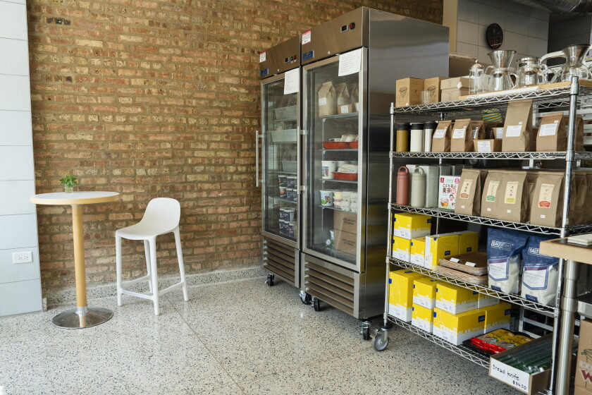A small seating area at Great Lake in Andersonville is seen in this photo, Thursday, June 26, 2025. | Pat Nabong/Sun-Times
