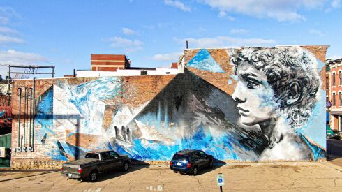 Another Dubuque mural by artist Christina Angelina.