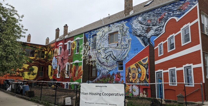 Hector Duarte and Gabriel Villa’s “Fight to Stay” mural, 1910 S. Wolcott Ave.