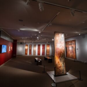 Exhibit at the National Hellenic Museum about a modern Greek artist George Kokines in Greektown. | Tyler LaRiviere/Sun-Times