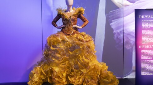 A costume from "The Wiz Live!" is on display at the Griffin Museum of Science and Industry.