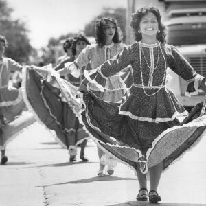Latino dancers in a Logan Square parade in 1982. | Sun-Times archives