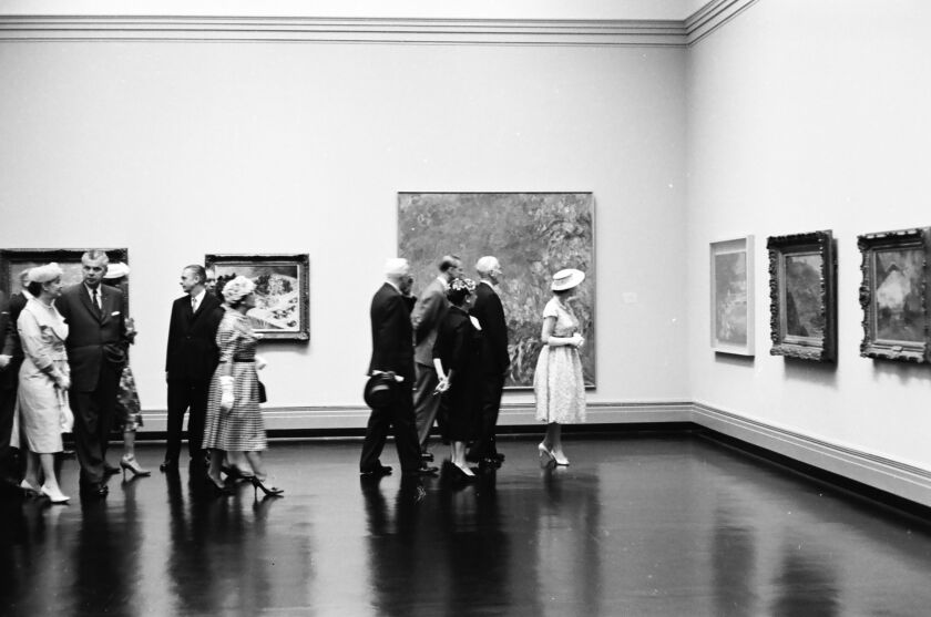 Queen Elizabeth and Prince Philip visit the Art Institute of Chicago in 1959.