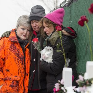 Hundreds of mourners pay their respects at a prayer vigil for the five people killed two days earlier in a mass shooting at the Henry Pratt Company in Aurora, Sunday afternoon, Feb. 17, 2019. | Ashlee Rezin/Sun-Times