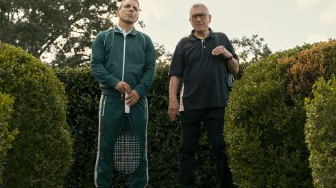 Sebastian Maniscalco (left) plays himself in “About My Father,” alongside Robert De Niro as his dad, Salvo.