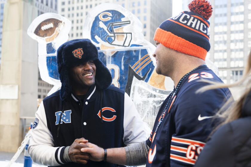 Caled Rivers Bears QB Caleb Williams celebrated in 'Iceman' sculpture ahead of ...