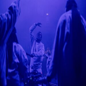 Jason White, the Sunday Service choir director, performs with Kanye West at the Credit Union 1 Arena, Sunday, Feb. 16, 2020.